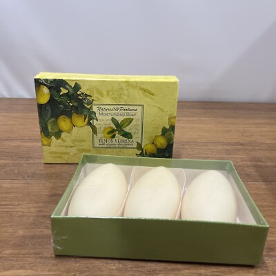 NEW IN SEALED BOX NATURES PARTNERS MOISTURIZING LEMON VERBENA SOAP 3 X 6 OZ EA