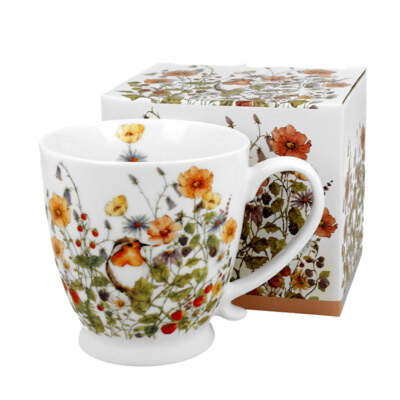 XXL Henkelbecher 480 ml   Secret Garden Wild Bird Duo Porzellan großer Becher