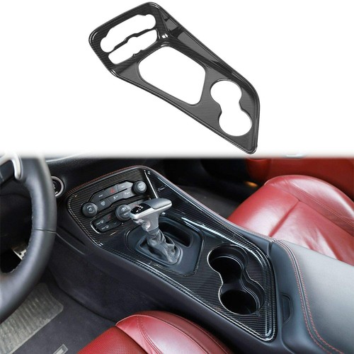 Console Big Gear Shift Panel Cover Trim for Dodge Challenger 15-23 Carbon Fiber - Picture 9 of 17
