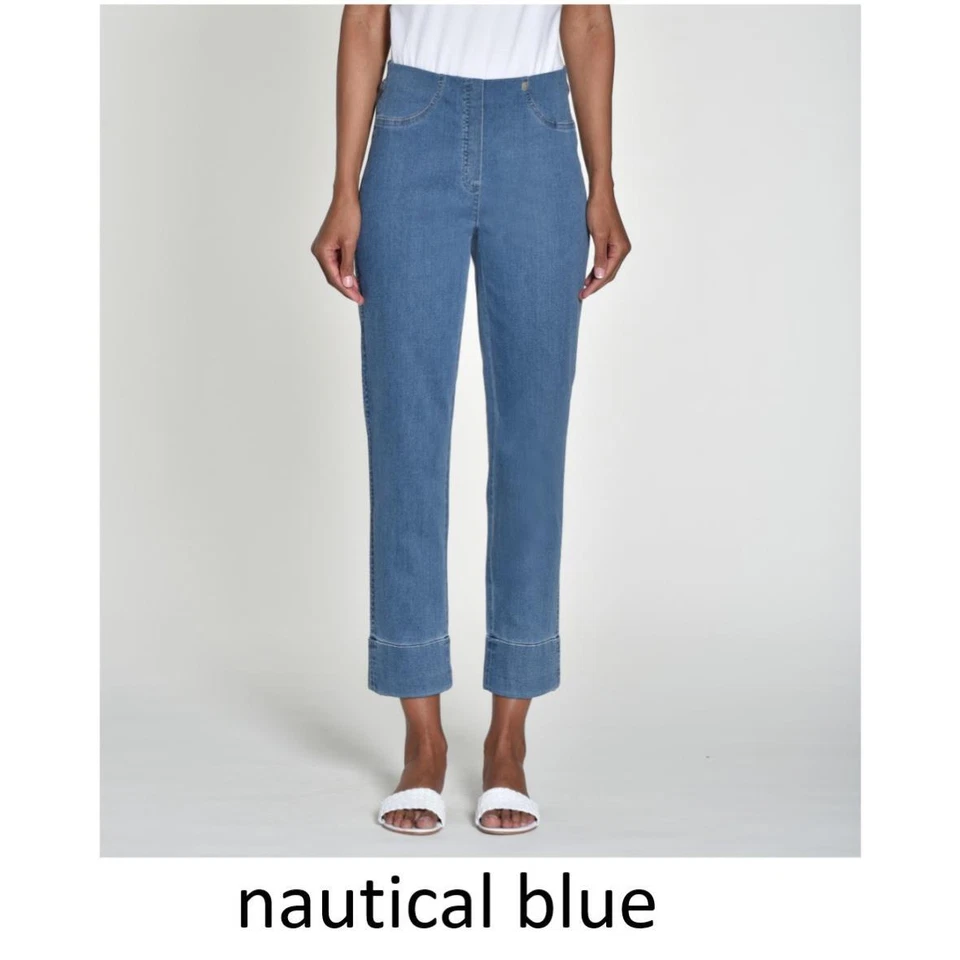 Robell Damen 7/8 Jeans Hose Bella 09 Slim fit Denim Stretch Schlupfhose Taschen - Bild 1 von 2