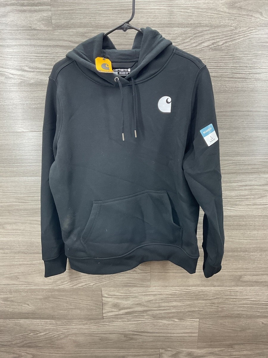 Womens Carhartt Hoodie Size Large (12-14) Relaxed Fit Black - Main Image