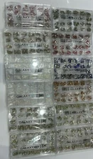 Galaxy Nail Art Rhinestones Flatback Crystal Multi Shapes Box Kit 7828 PCS