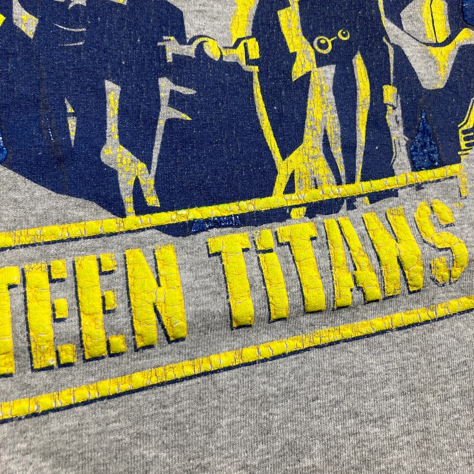 Camisa De Colección Teen Titans Niños XL Gris Azul Original Serie de TV Dibujos Animados Y2K Juventud Foto 4 de 4