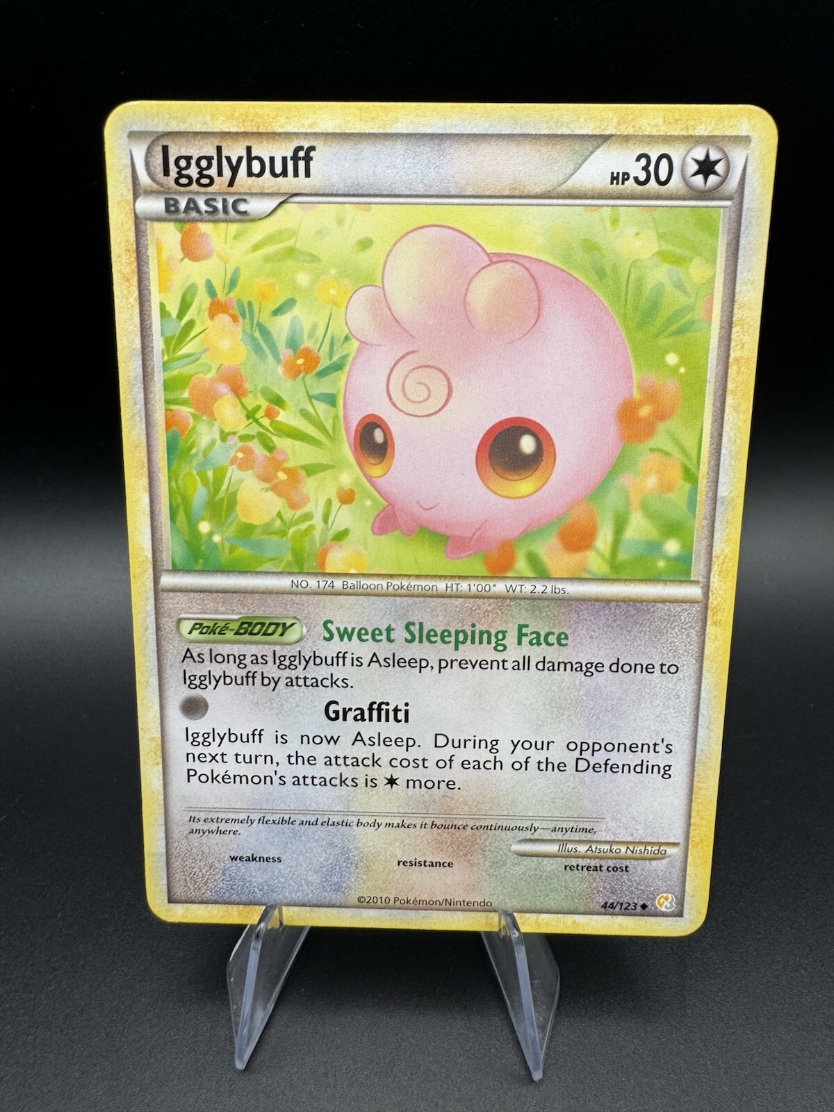 Pokemon TCG HeartGold & SoulSilver 44/123 - IGGLYBUFF - Vintage Uncommon - LP