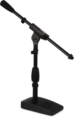Frameworks Short Weighted Base Microphone Stand with Soft Grip Twist Clutch, Boo