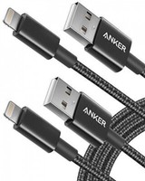 Anker Premium Nylon Apple Kabel Ladekabel 2 X 1.8 M Mfi Iphone Ipad Schwarz