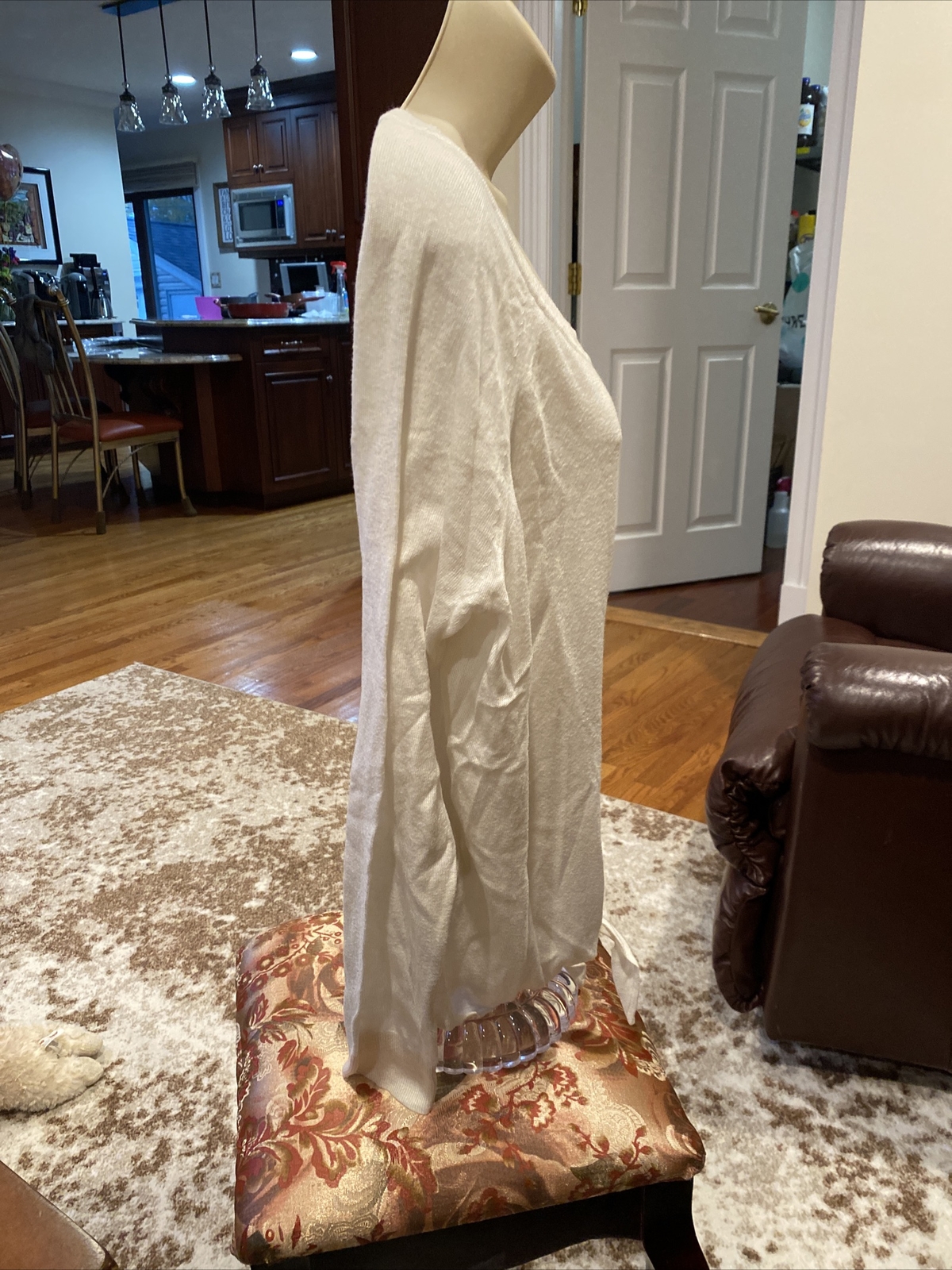 Splendid solid white long sleeve pullover sweater… - image 3