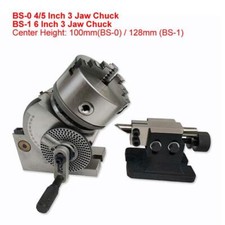 Universal Dividing Head BS-0 4 Inch 5 Inch CNC Rotary Axis 3 Jaw Chuck Tailstock