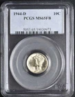 1944D Mercury Dime PSGS MS65FB