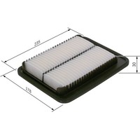 Bosch F 026 400 127 Luftfilter FüR Hyundai Staubpartikelfilter Motorluftfilter