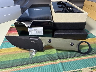 Kizer Cabox Fixed Blade Knife, 3.36'' D2 Steel Fixed Blade Hunting Knife G10 H...