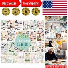 Complete 1100+ Gold Foil Sticker Collection for Elegant Planning & Scrapbooking