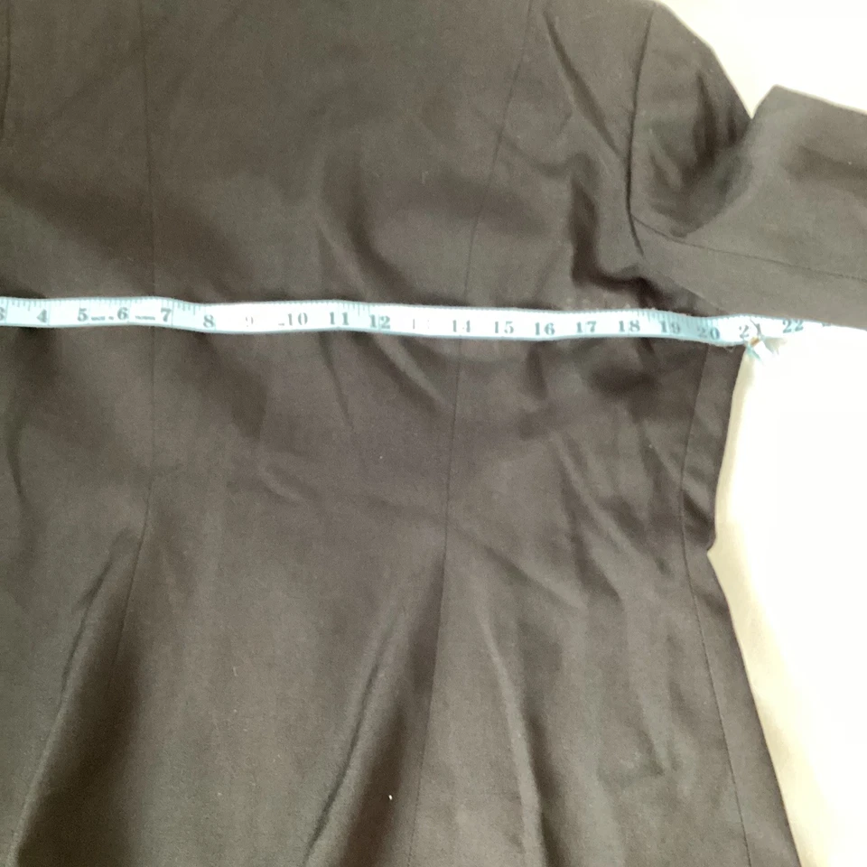 US Navy Army Women's Jacket Military Uniform Blazer W/Patches Black Size 16MT - Image 4 of 4