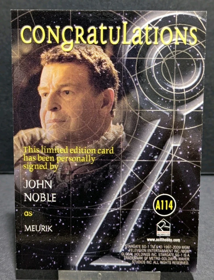 Stargate SG-1 Heroes Autograph Auto Card A114 John Noble as Meurik - Image 2 of 4