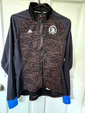 Adidas Running Jacket Womens S 2017 Boston Marathon Climaproof Supernova FullZip