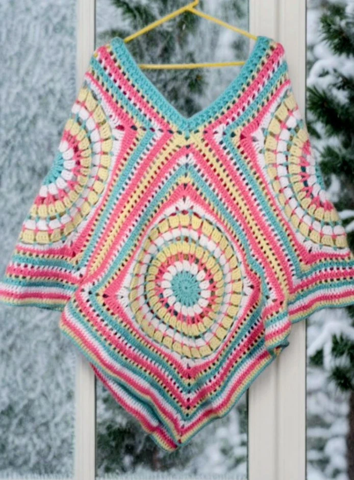 Handmade Crochet Boho Poncho Bright And Colorful NEW
Opens in a new window or tab