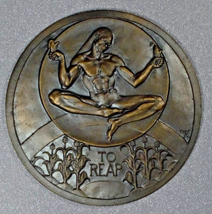 Médaille En Bronze Société Des Médaillés #64 1961 - David & Goliath Par Nathaniel Chote - État Excellent