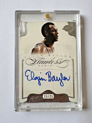 ELGIN BAYLOR 2012 Flawless Autograph /25 Rare!!! NBA Top 75 on card Auto Legend