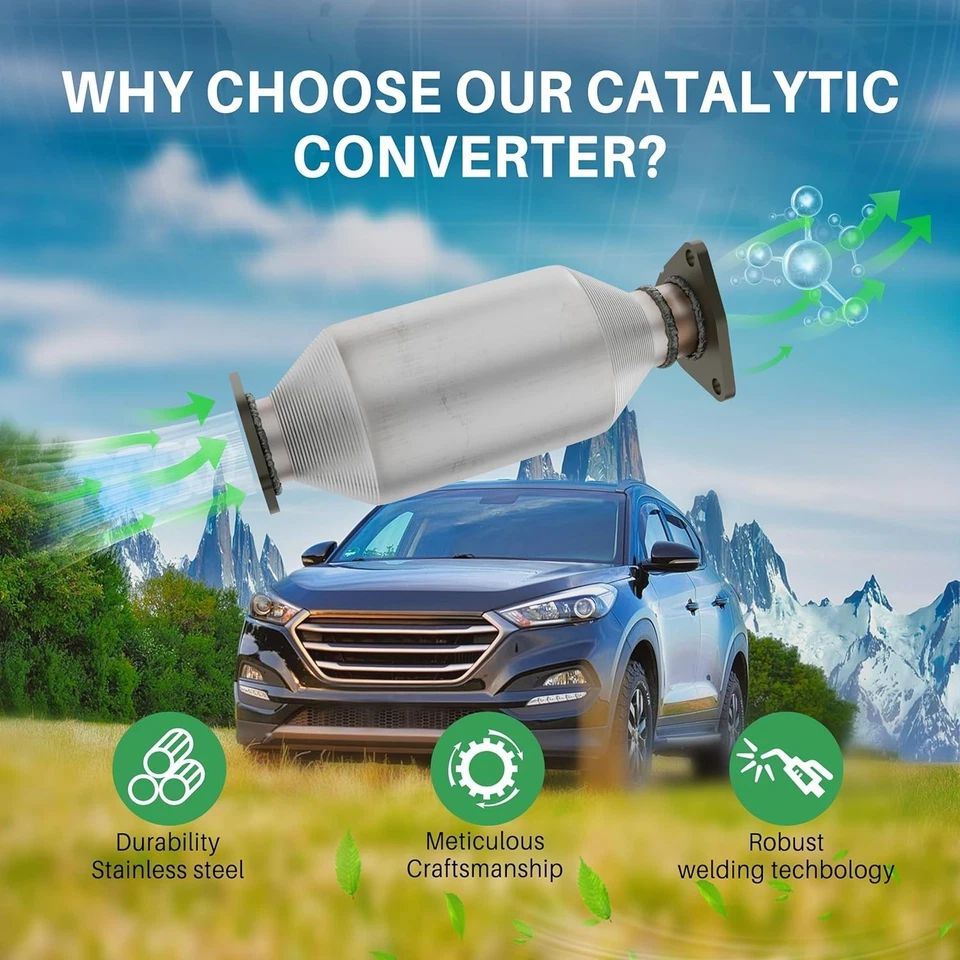 Convertidor catalítico colector de escape FortunaFlow [delantero] compatible con Sentra 2 Foto 3 de 4