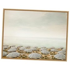 Framed Canvas Wall Art 18x24 Seaside 4 Beach by Carina Okula, Framed Wall