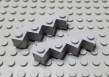 LEGO Lot of 2 Light Bluish Gray 4x4 Facet Brick Pieces