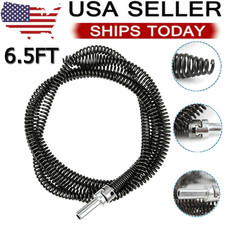 Drain Auger Cable 6.5Ft Clog Remover with Drill Connector 10Mm Flexible Plumbing