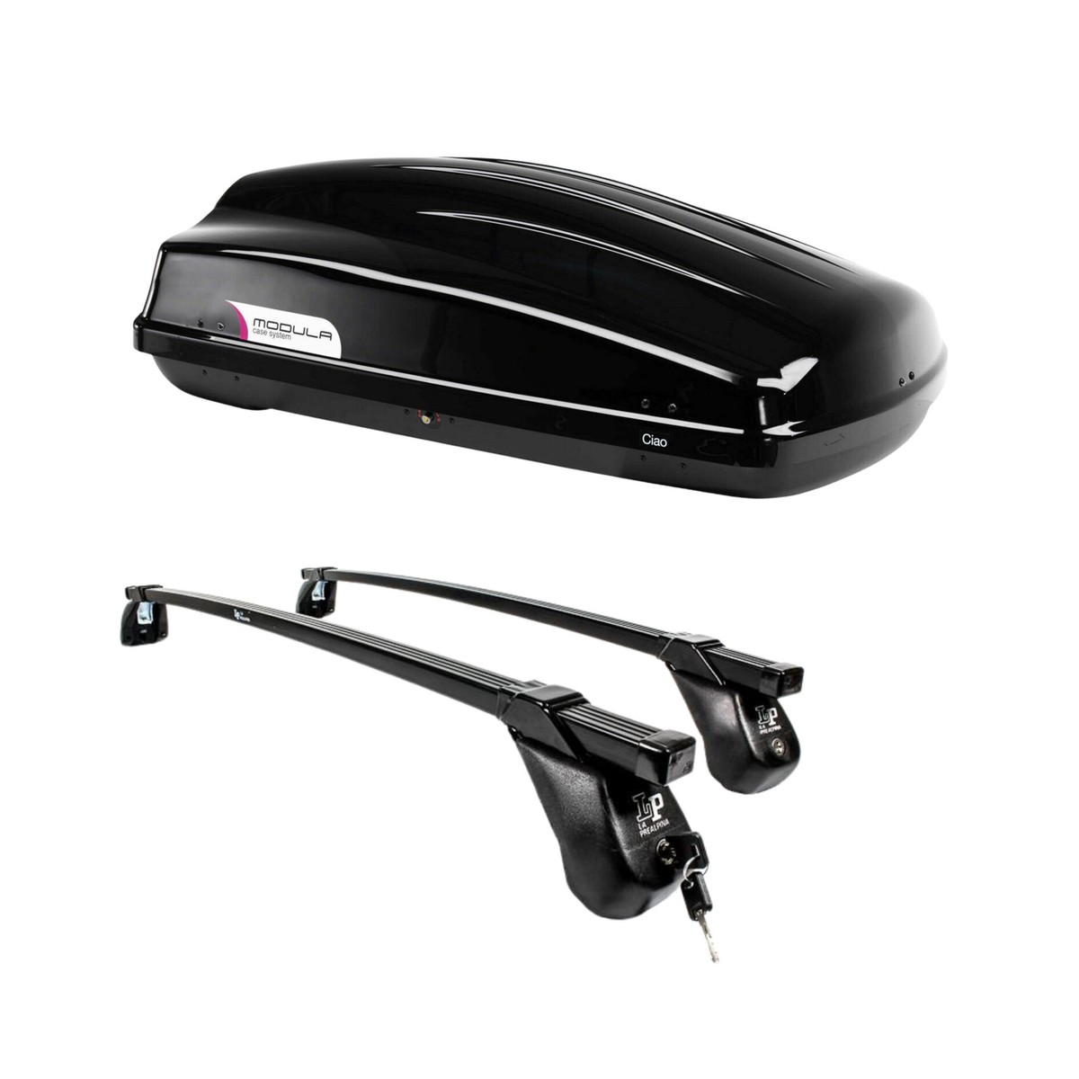 Roof Bars Roof Box 340L For Fiesta MK3 3-Door and 5-Door