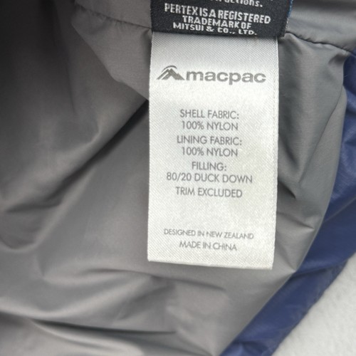 Macpac Jacke Herren mittelblau Daunen Pertex Microlight Reißverschluss Puffer Kapuze Mantel - Bild 14 von 18