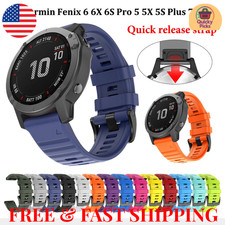 26/20/22mm Silicone Band for Garmin Watch Fenix 8 6 6X 7X 7 Pro 5 5X 5S QuickFit