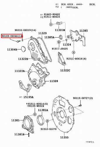Genuine LandCruiser HZJ81 HZJ80 HZJ79 HZJ78 HZJ77 HZJ76 1HZ Timing Cover Bolt - Picture 12 of 20