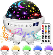 Baby Sound Machine Baby Kids Night Light Projector with Star, 30 Soothing Sounds