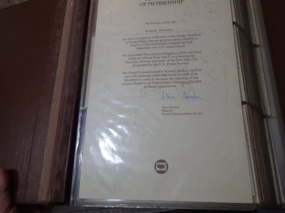 ENORME Lote de 214 Réplicas de Oro 22kt EE. UU. Primer Día Emisión Estampillas Láminas Historia NAVIDAD+ Foto 3 de 4