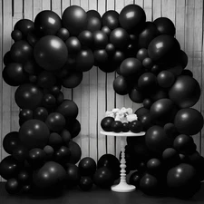 KatchOn, Black Balloons Arch Kit - Pack of 97, Black Balloons Different Sizes...