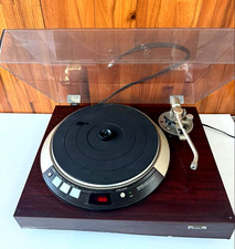Denon DP-55L Direct Drive Turntable Record Player W/Quartz Lock POWER ON as is.