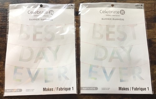 New Celebrate It 8 Ft Party Banner - 8 Ft String With 11 Letters - Set Of 2 NIP - Picture 1 of 5