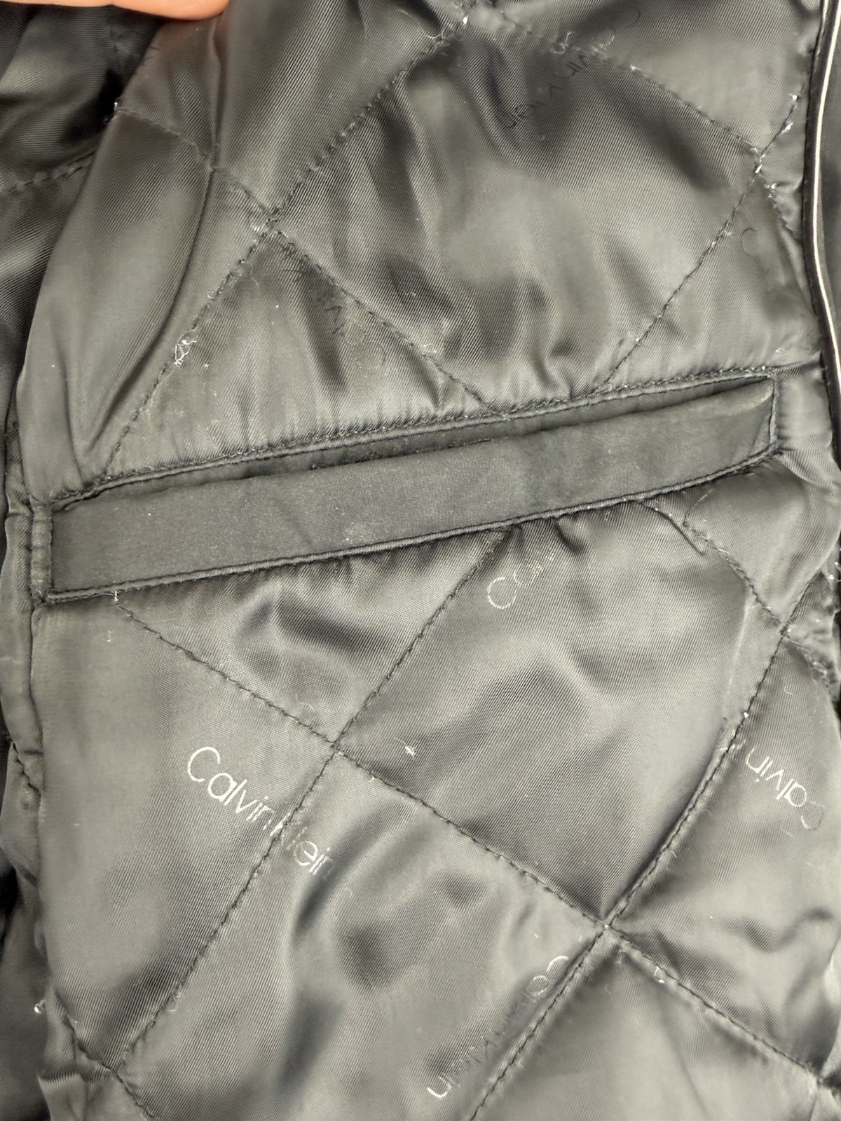 MENS CALVIN KLEIN BLACK STAND COLLAR POLY BONDED HIPSTER JACKET XL CM901927