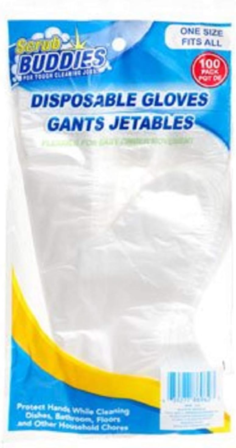 DISPOSABLE HOUSEHOLD CHORES CLEANING GLOVES 100 COUNT, PAINT