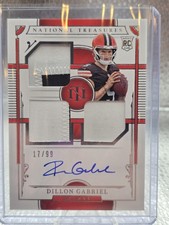 Panini National Treasures Dillon Gabriel Rookie Patch Auto /99 Browns RMS-DGL