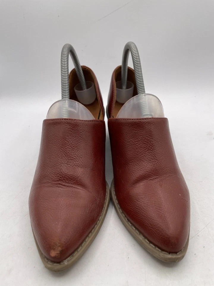 Botín Cynthia Rowley Eddie Dosary para mujer talla 8 rojo cuero tacón bloque punta Foto 2 de 4