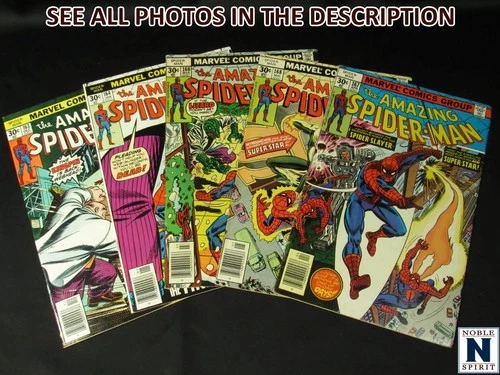Amazing Spider-Man Comic Lot #163 #164 #166 #167 #168 FN Bronze Age (HG)