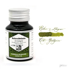 Rohrer & Klingner 50 ml Bottle Fountain Pen Ink, Alt-Goldgrun