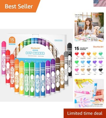 Dot Markers, 15 Colors Washable Markers for Toddlers,Bingo Daubers Supplies K...