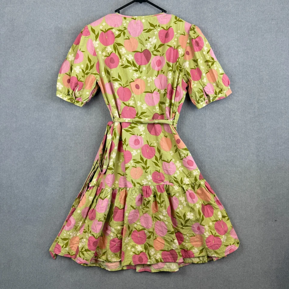 Vestido Princesa Highway Para Mujer 10 Colorido Floral Corbata Cintura Envoltura Manga Abullonada Foto 3 de 4