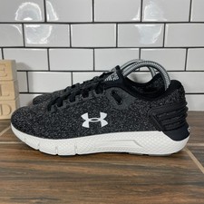 Under Armour Charged Rogue Twist Running Shoes Womens Size 8 Black White Sneaker