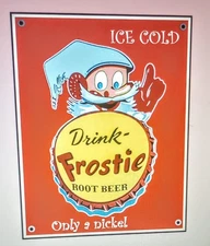 Frostie Root Beer Soda Pop soft drink sign