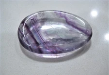 Worry Stone Amethyst / Quartz Crystal Reiki Healing Meditation Finger Massage