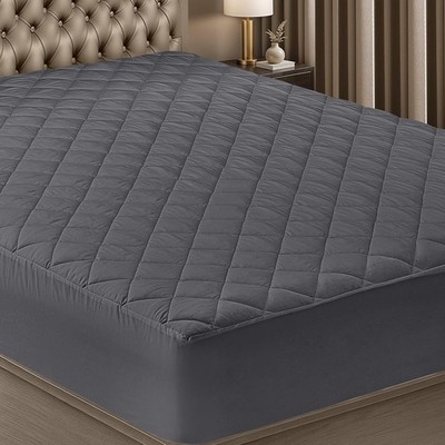 Utopia Bedding Quilted Fitted Mattress Pad, Queen (Pack of 1), Grey 