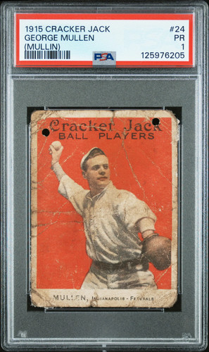 George Mullen [Mullin] #24 1915 Cracker Jack card