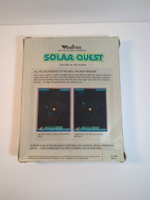 Solar Quest (Vectrex, 1982) Complete In Box w/ Overlay, Manual, Tray CIB Tested