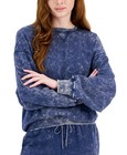 Self Esteem Juniors' Mineral-Washed Dropped-Sleeve Sweatshirt